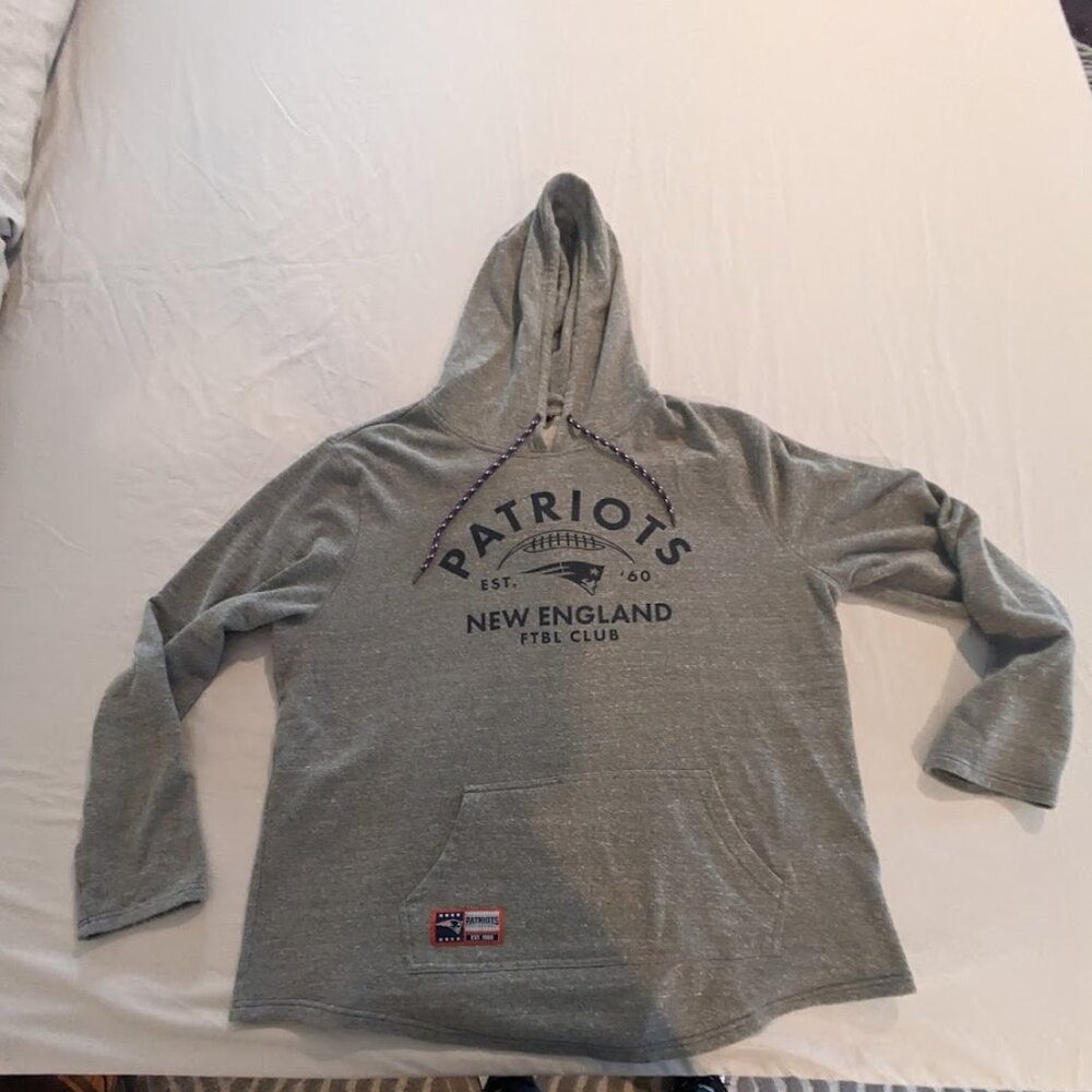 New England Patriots Grey Hoodie NFL Team Apparel XX